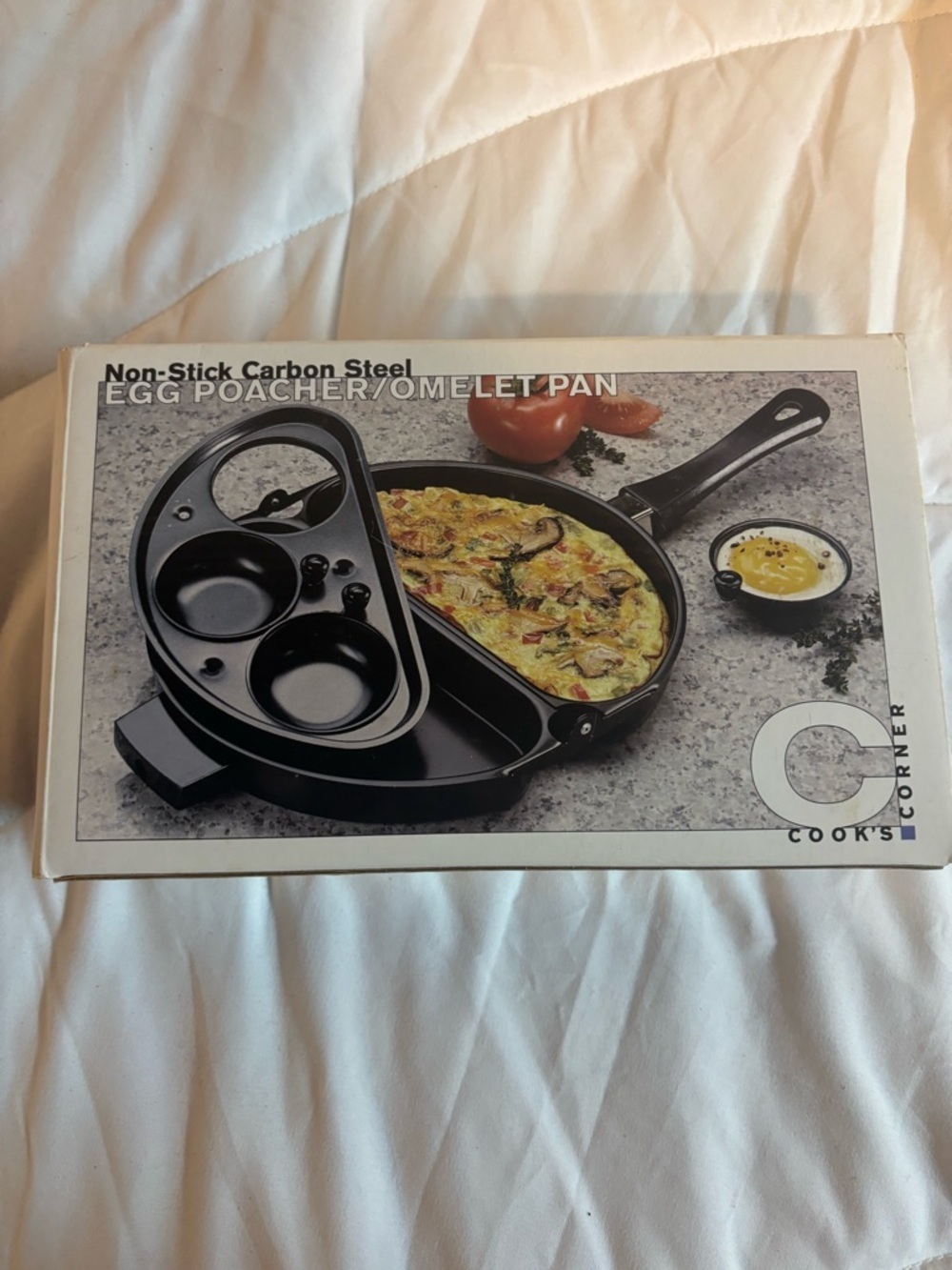 Cooks Corner Non-Stick Carbon Steel Egg Poacher & Omelet Pan - Black like new